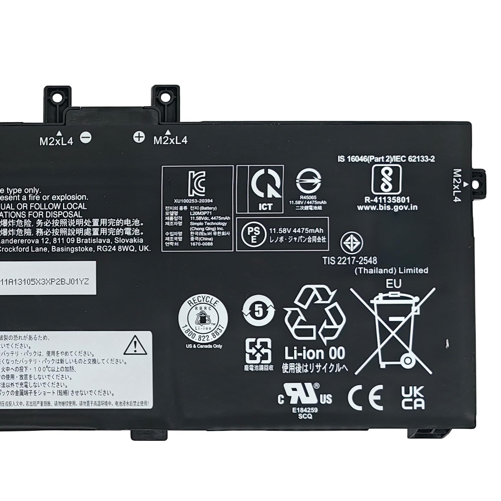 Amazon.com: FCZFCZ L20M3P71 Battery 52.9Wh Replacement for Lenovo