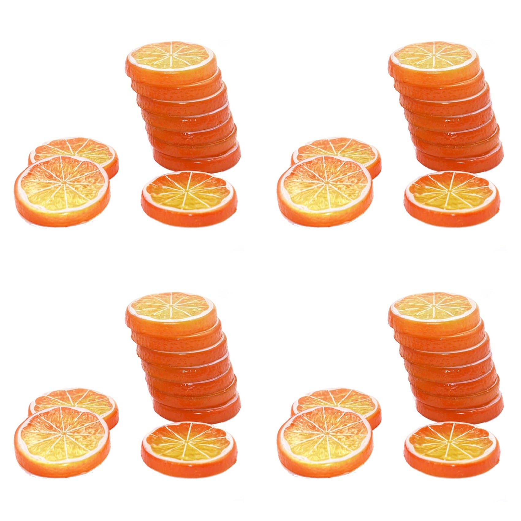 Vjsujehgy 40 Pcs Fake Lemon Artificial Fruit Highly Simulation Lifelike Model for Home Party Decoration Orange