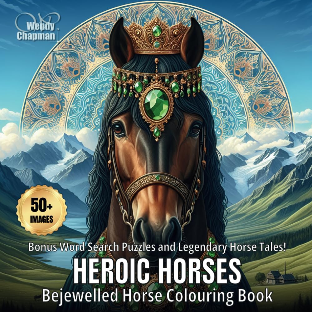Heroic Horses: Bejewelled Horse Colouring Book (Crowned Creatures)