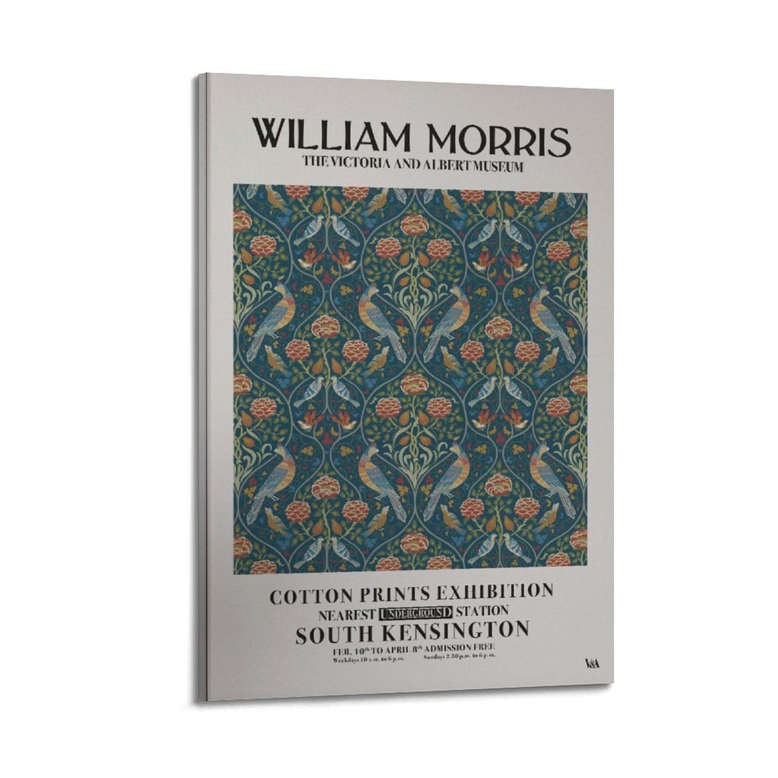 xiaoxiaoshen William Morris S, Mid4 Canvas Poster Wall Art Prints Room Aesthetic Murals Bedroom And Living Decorations 24x36inch(60x90cm)