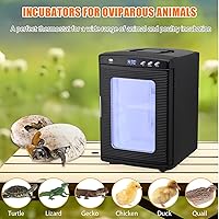 Vista 3 de Incubadora de huevos de reptiles de 25L con control de temperatura (50.0 °F a 140.0 °F), incubadora digital portátil de laboratorio de enfriamiento
