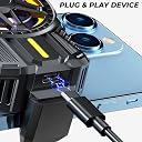 WRADER Phone Cooler for Gaming for Game Long Filming Mobile Gaming Fan Mobile Cooling Gadget (Black, ABS Body, SL01 Model) gallery image