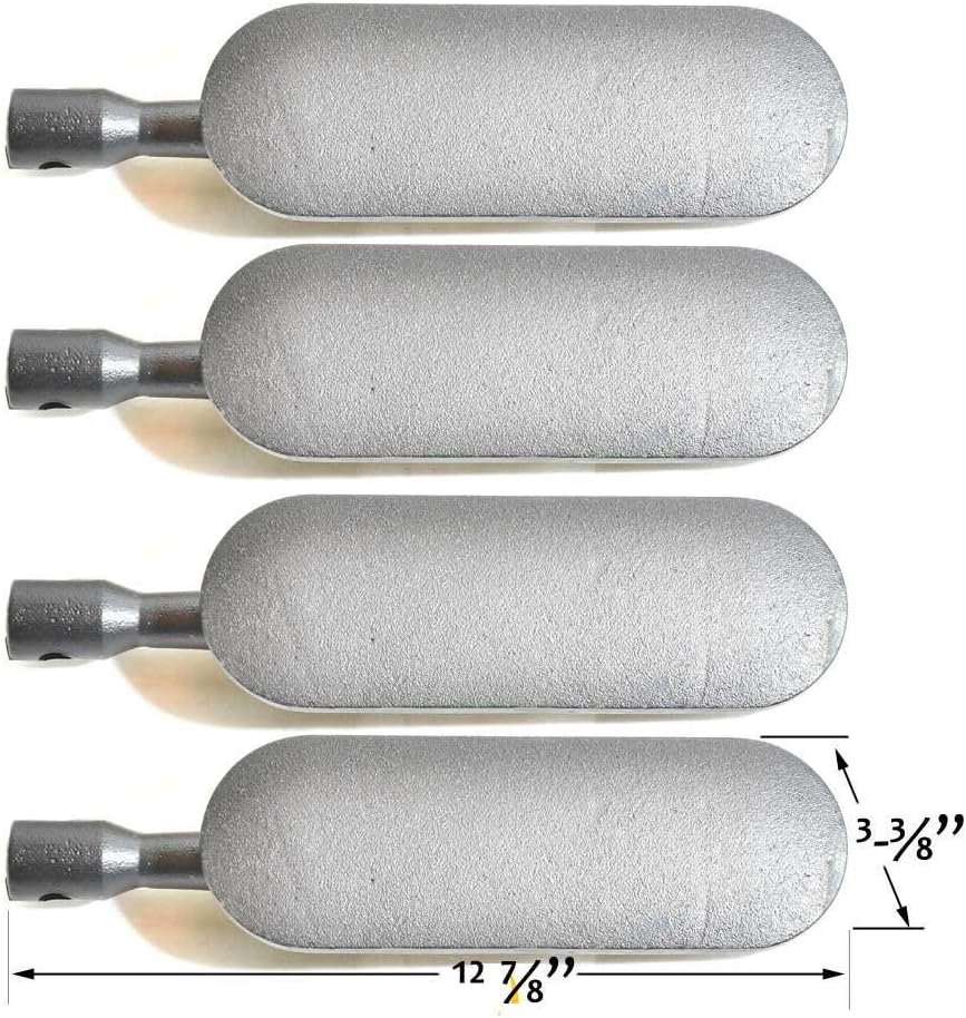 Grill Parts Zone Replacement Cast Iron Burner for 17228, 1768, 176801, 17681, 1769, 176901, 141.15220, 141.152220, 141.152230, 141.15225 (4-Pack) Gas Models