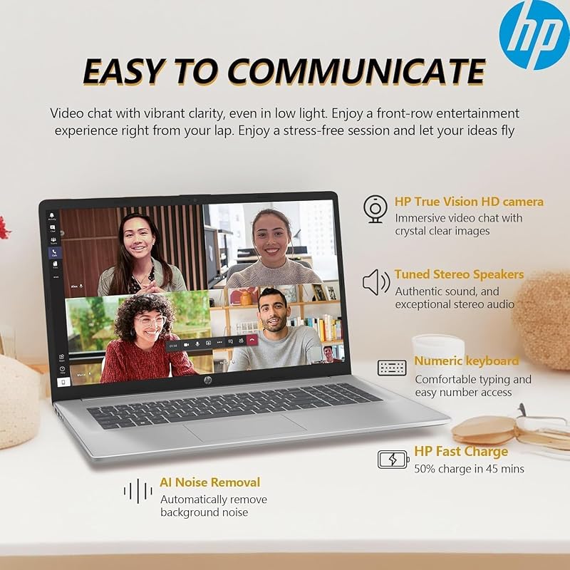 HP 17.3" Touchscreen Business Laptop, AMD Ryzen 5 Processor (Beats Intel i7-1355U), 32GB RAM, 1.5TB Storage(1TB SSD & 500GB External), USB-C, HDMI, Wi-Fi 6, Windows 11 Pro + Copilot, Earphone Jack image 5