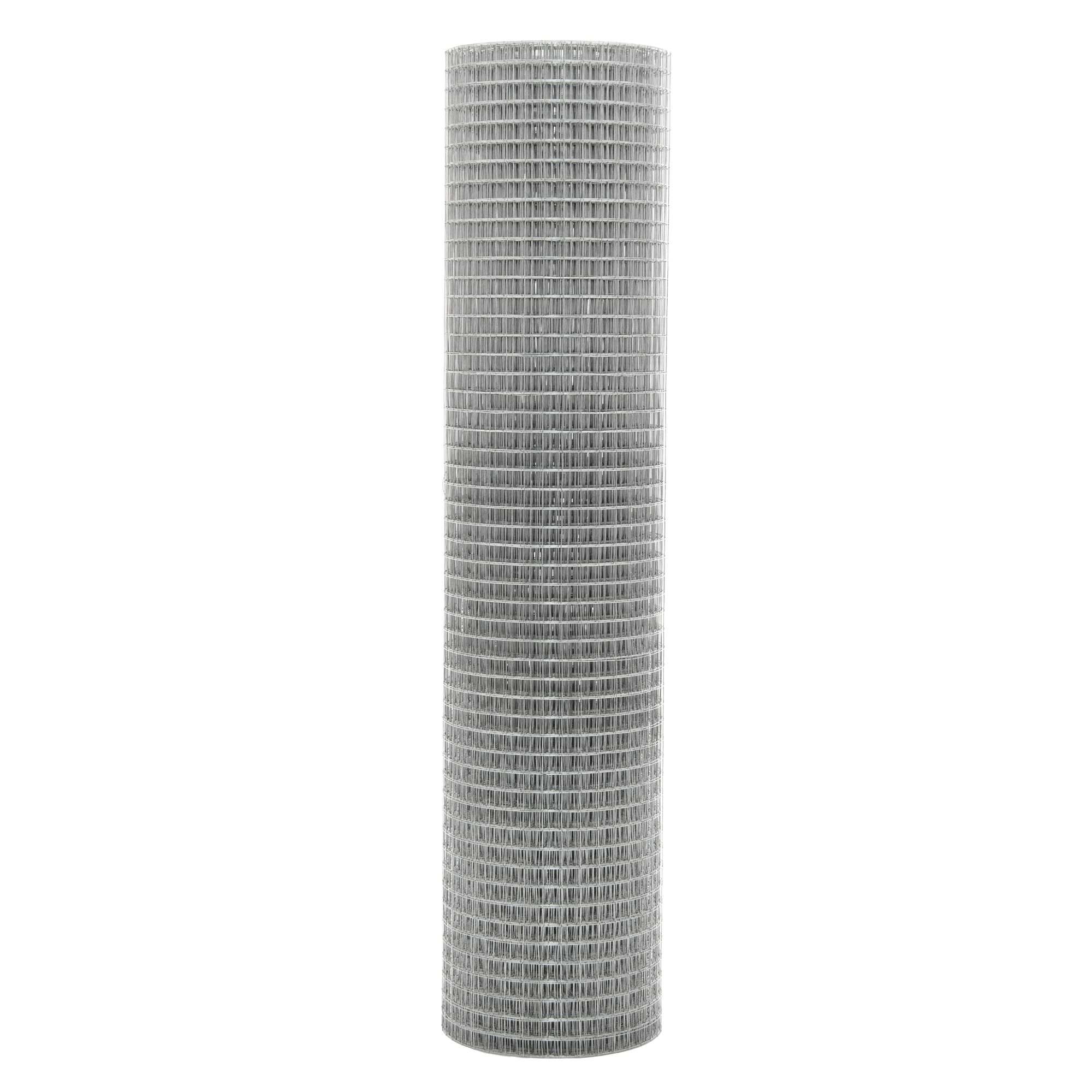 ECD Germany Rete Metallica per Recinzioni 25x25 mm 1 m x 25 m Spessore 0,9 mm Rete Zincata Elettrosaldata per Giardino Recinto Argento Rete Saldata per Recinzione Animali Rete per Voliera Rotolo