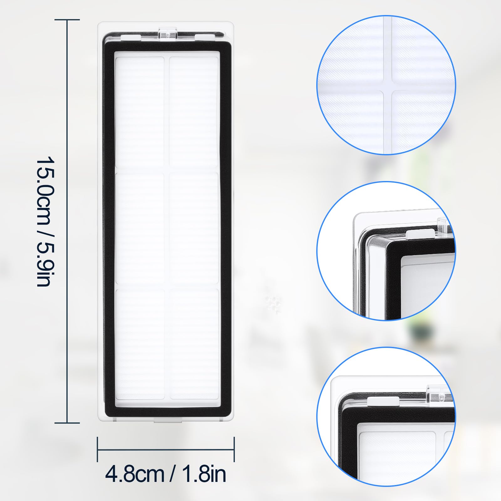 8 Stück) HEPA-Filter kompatibel mit Dreame L10s Ultra, L10s Pro, L10 Ultra, Z10 Pro, S10, S10 PRO, S10 PLUS, B101CN, 1C, W10, X10 , L10 plus, Z10 pro, D10 PLUS, Ersatz