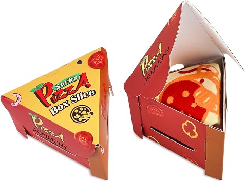 AGRIMONY Funny Pizza Socks Box for Men Women Teen Boys - Funny Pizza Lovers Gifts Novelty Food Fun Socks