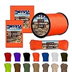 HERCULES Type III Paracord 550 Paracord Rope Parachute Cord, 250\' Neon Orange for Camping Cord, Survival Rope