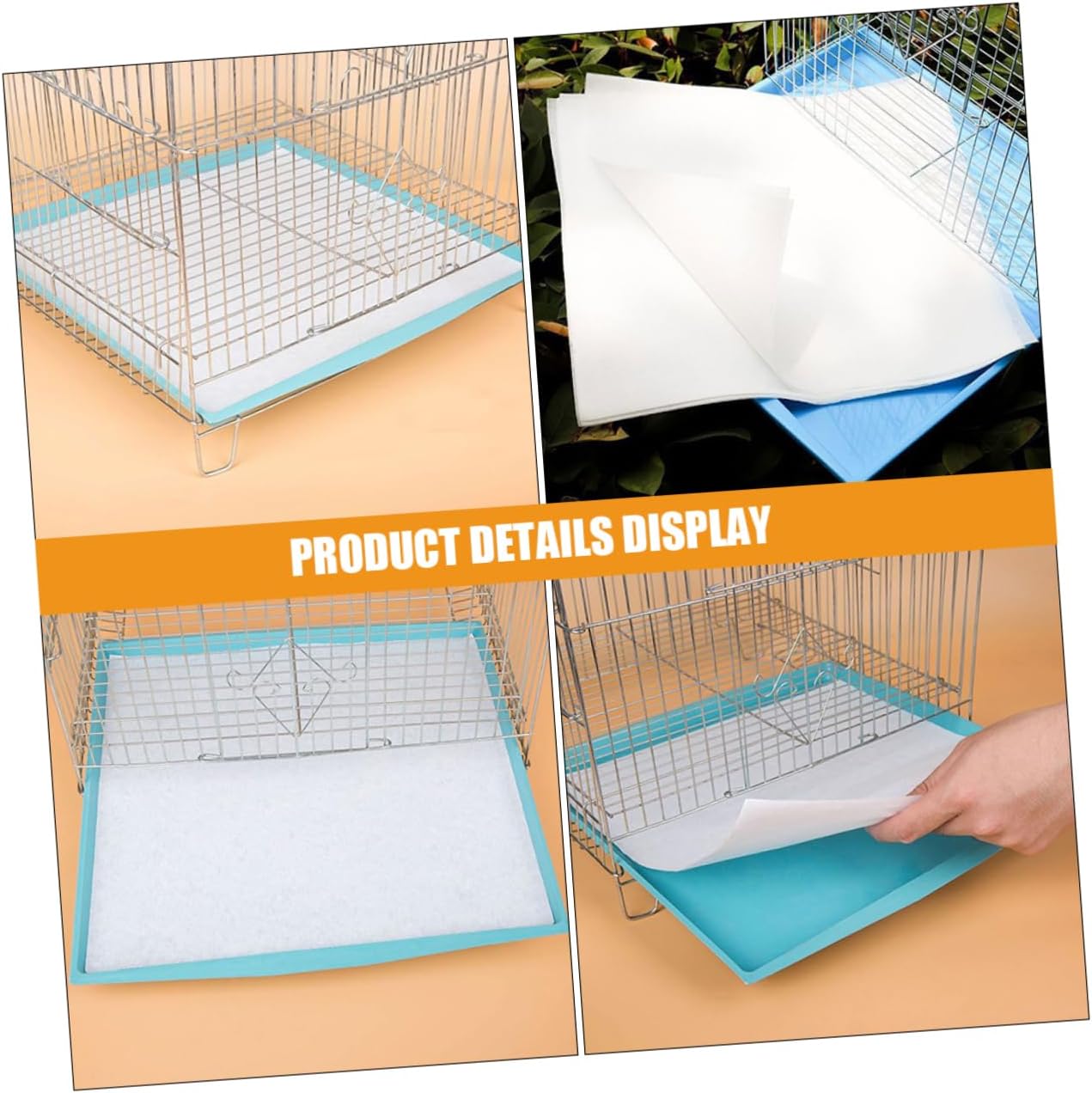 100Pcs Disposable Bird Cage Liner Paper Mats Absorbent Urine Pads for Parrots Easy to Cut Promotes Clean and Healthy Environment for All Bird Cages