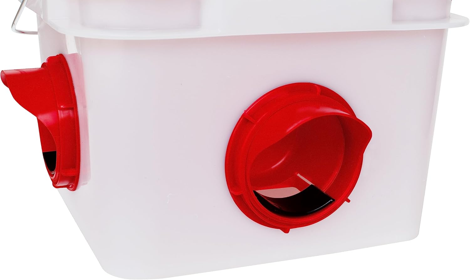 RentACoop Chick2Chicken 10lb BPA-Free 4-Port Feeder - Includes Anti-Roost Cone, Slider Port Cover, and Lid - Suitable for up to 20 Chicks & 12 Adult Chickens