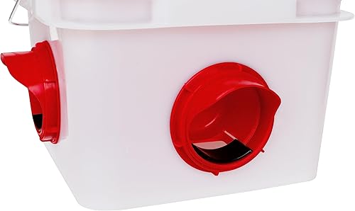 Miniatura 2 de RentACoop Chick2Chicken - Alimentador de 4 puertos sin BPA de 10 libras, incluye cono anti-gallina, cubierta de puerto deslizante y tapa, apto para