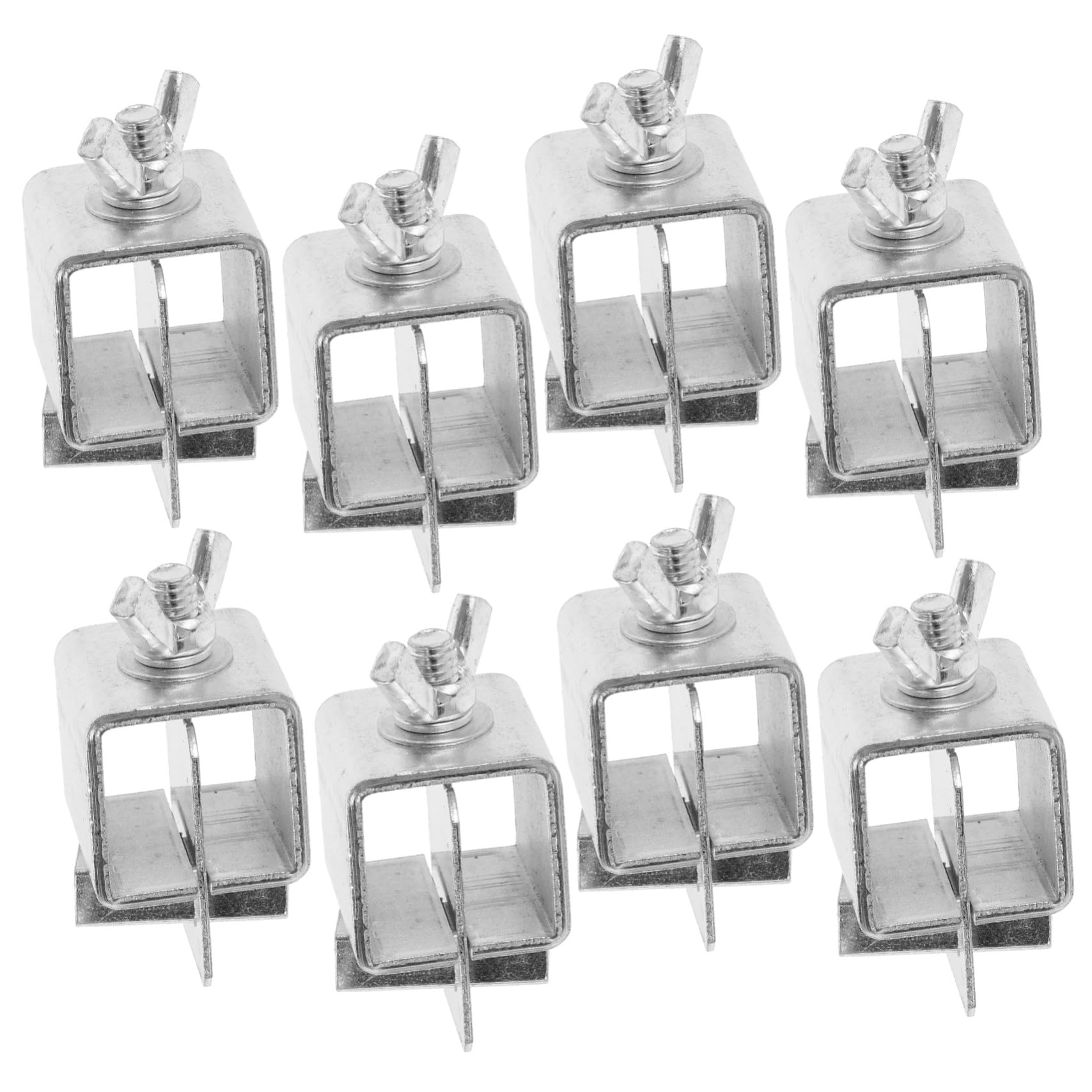 Pinces de soudage bout à bout robustes chromées SOIMISS | Lot de 8 brides pour travaux de précision