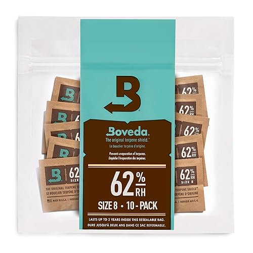 Boveda 62% RH Size 8-10 Pack Two-Way Humidity Control Packs