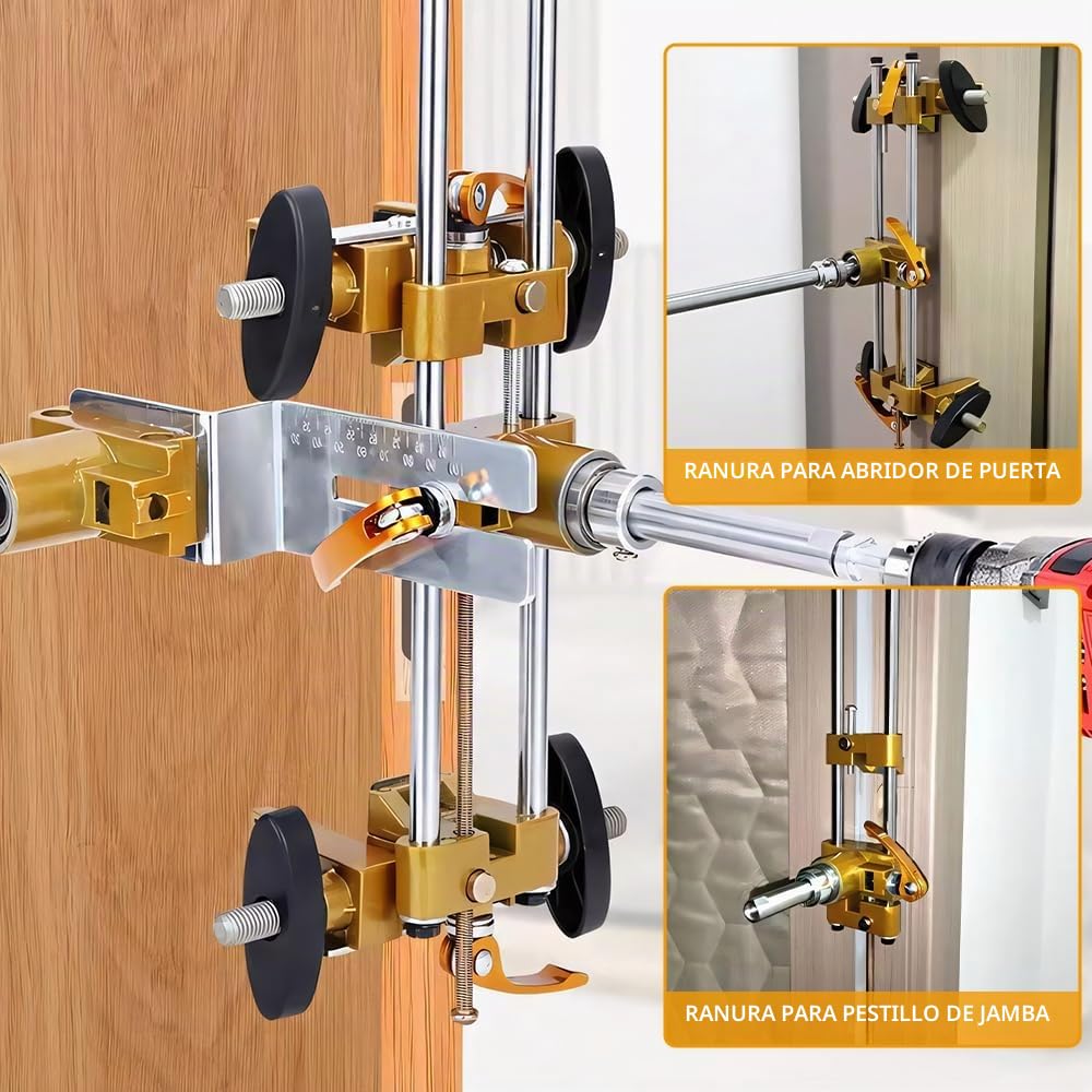 DUEBEL Kit de abridor de agujeros de cerradura de puerta para instalar puertas Kit de mortaja para cerradura de puerta de madera, máquina de mortaja, kit de instalación de cerradura de puerta, kit de