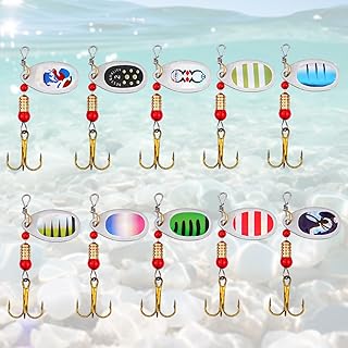 10PCS Rotating Composite Lure Trout Lures Set