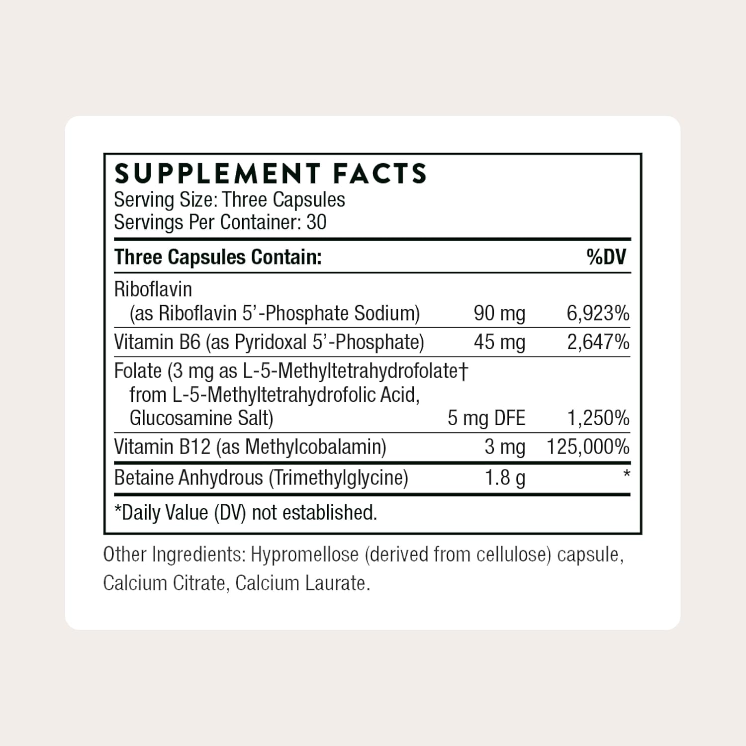 THORNE - Methyl-Guard Plus - Active Folate (5-MTHF) with Vitamins B2, B6 & B12 - Supports Methylation & Healthy Level of Homocysteine* - Gluten, Dairy & Soy-Free - 30 Servings - Image 2