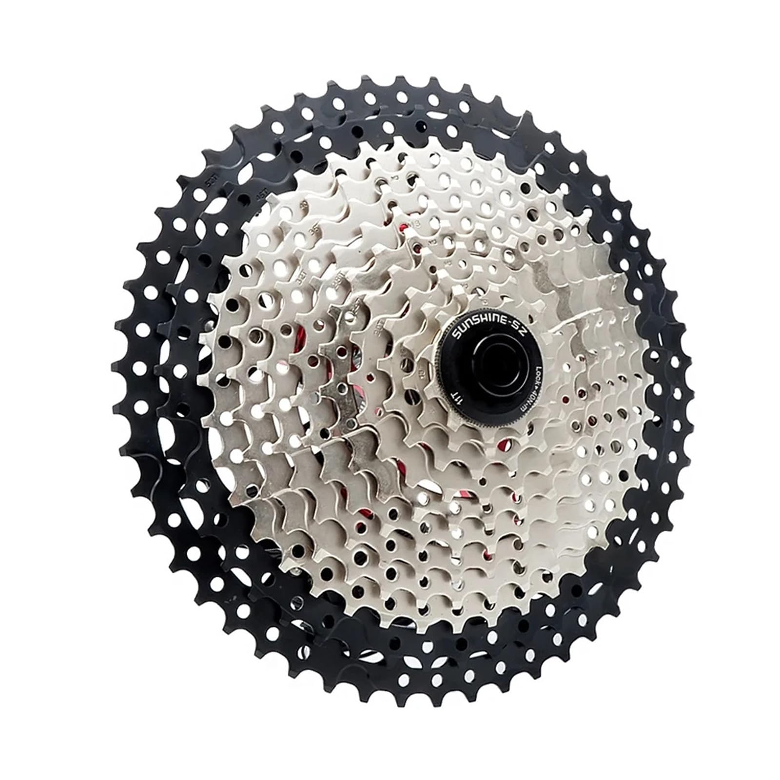Genérico Compatible con Cassette de Bicicleta de 8-12 velocidades Sunshine, piñón de Rueda Libre de Estructura HG, Volante de inercia 32T-52T for buje HG estándar