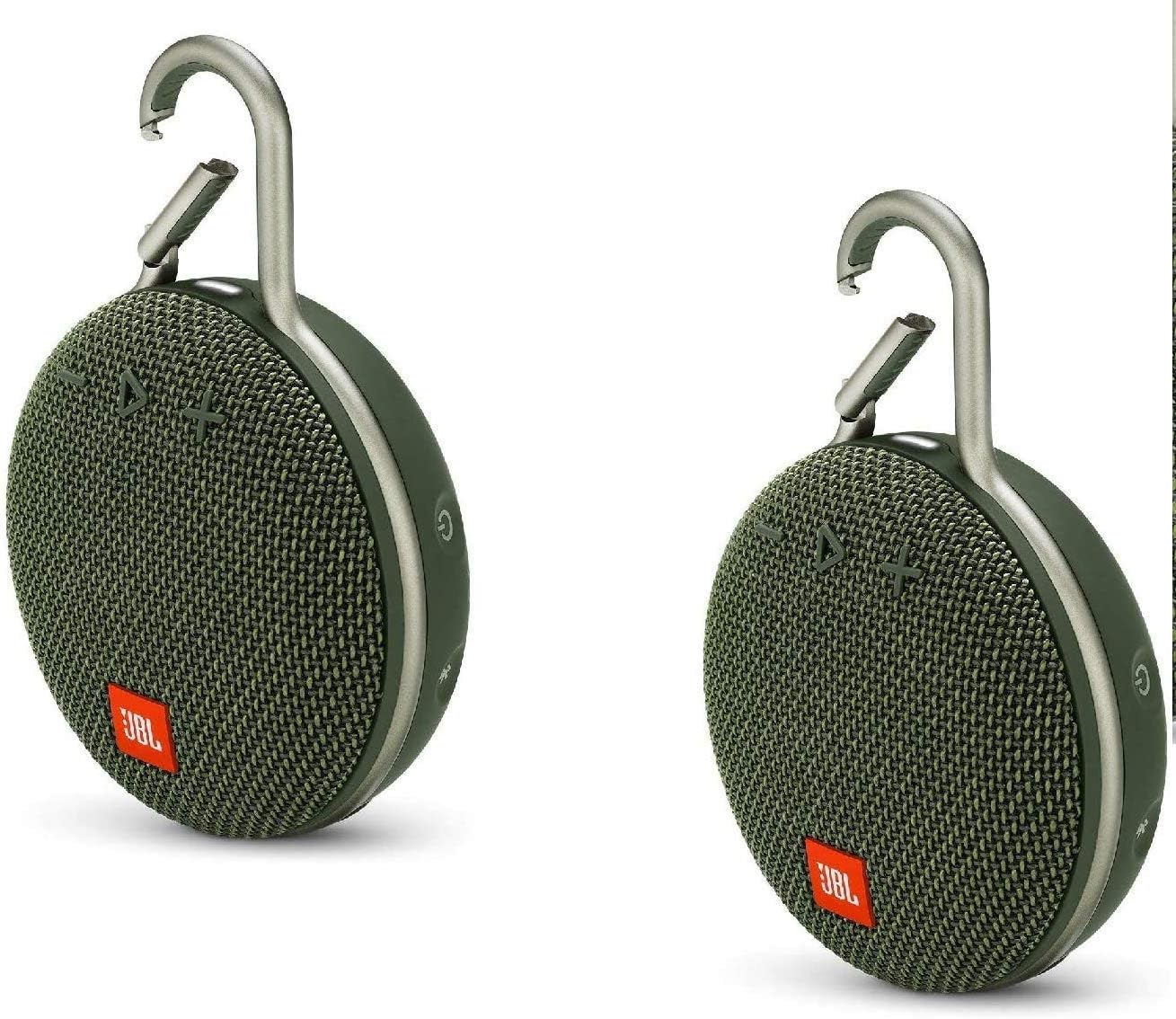 🔥 Pair of JBL Clip 3 Portable Waterproof Wireless Bluetooth Speaker (Forest Green) Bundle