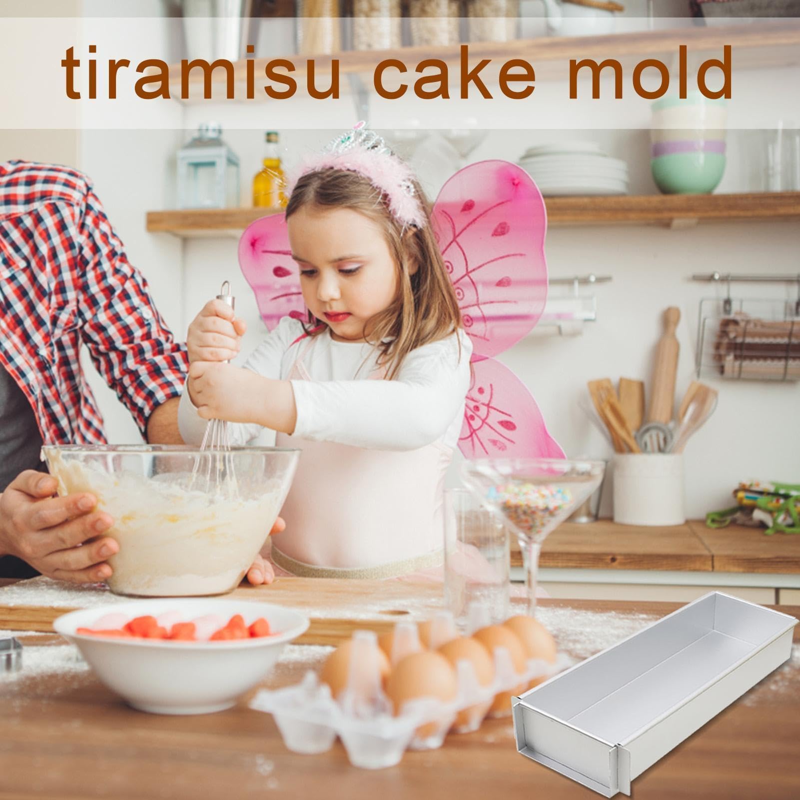 Rechteckige Kuchenform, antihaftbeschichtet, dicke Aluminiumlegierung, Backform für Eis, Tiramisu, Chiffon und Käsekuchen, perfekt für hausgemachte Desserts und Brot