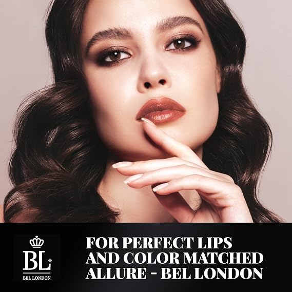 BL Color Matched Lip Liner & Lipstick Set (Coral) - Full-Coverage Argan Long Lasting Lipstick and Lip Liner Set With Natural Oils for Nourishment, Hydration, Protection - Chemical-Free