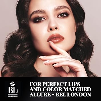 BL Color Matched Lip Liner & Lipstick Set (Coral) - Full-Coverage Argan Long Lasting Lipstick and Lip Liner Set With Natural Oils for Nourishment, Hydration, Protection - Chemical-Free