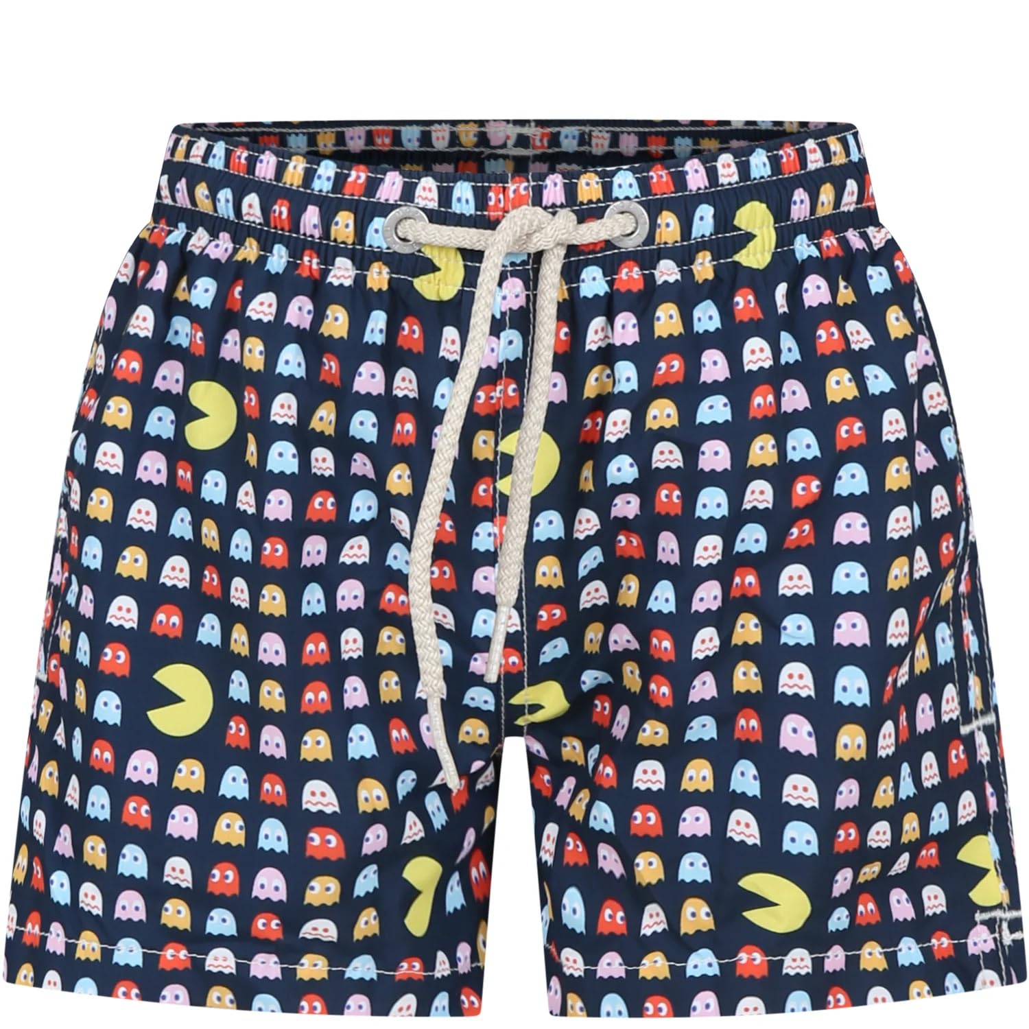 Saint Barth MC2 Costume Boxer Blu in Tessuto Leggero Stampa Games retrò
