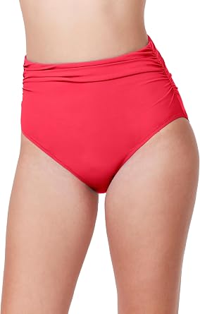 Profile by Gottex Tutti Frutti Shirred High Waist Swim Bottom - Tummy Control, Front and Back Lining, Side Ruching