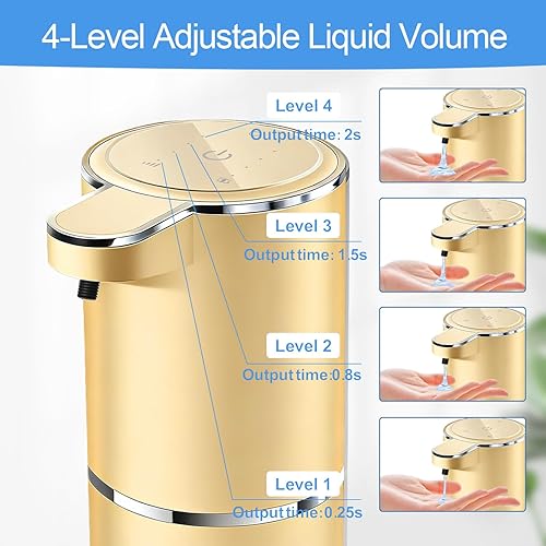 Miniatura 3 de Dispensador automático de jabón líquido para baño y cocina, champú corporal líquido, gel de ducha, dispensador de jabón sin contacto para montaje en