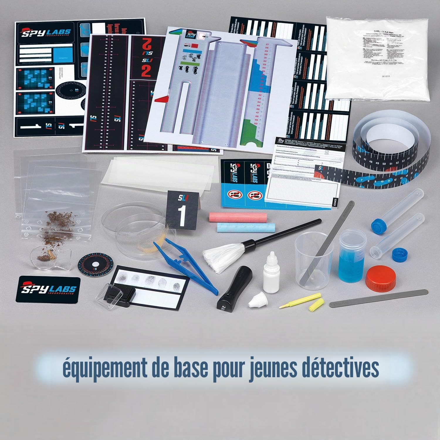 Kosmos 617240 Spy Labs Incorporated Detective Toolkit, Detective Toys for Children from 8 Years with Utensils and Professional Tips, Multilingual Instruction in EU5, Medium