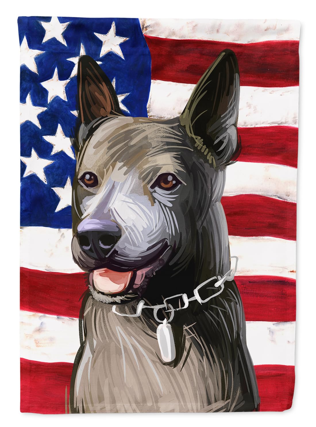 Taiwan Dog drapeau américain en toile anti-décoloration pour façade extérieure terne