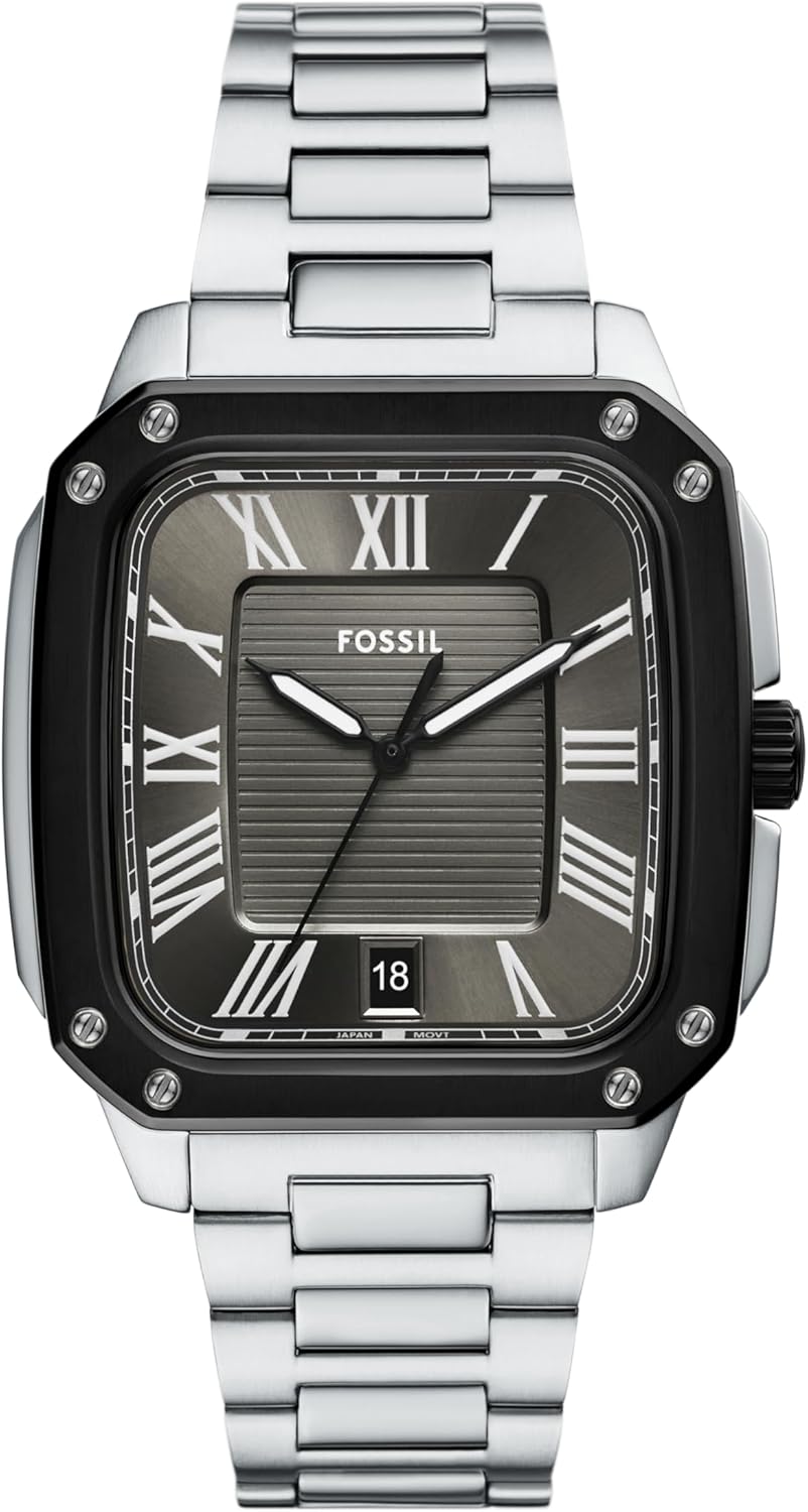 Fossil Men's Crosby Three-Hand Date Stainless Steel Watch