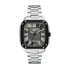 Fossil Mens Watch Crosby Three-Hand Date Stainless Steel Watch for Men