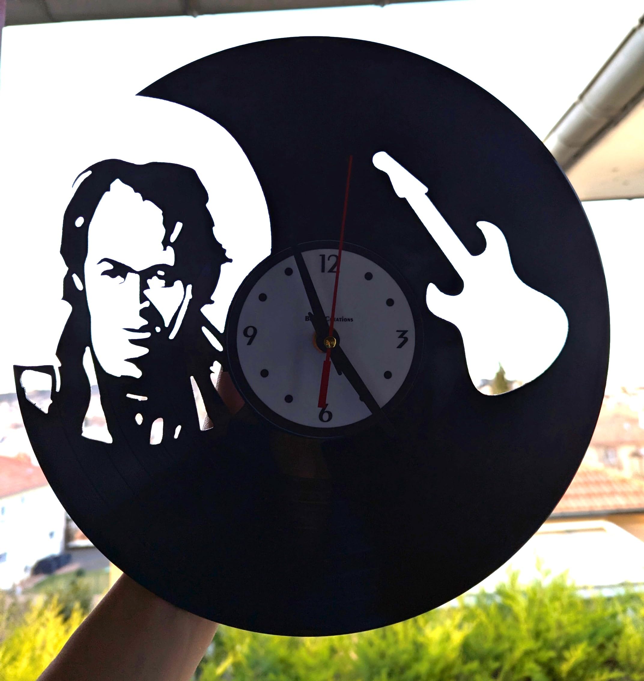 Horloge vinyle Goldman : un vinyle 33 tours authentique et recyclé