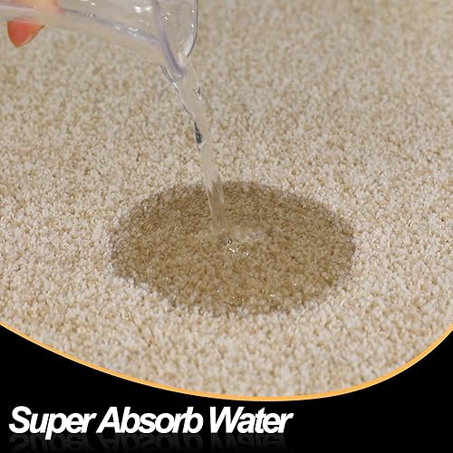 Vista 4 de ITSOFT Alfombra de poliéster antideslizante para puertas de interior y exterior, súper absorbente y lavable a máquina Beige