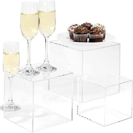 Kcgani Clear Acrylic Round Nesting Riser Stands – Hollow Bottom Display Pedestals For Jewelry, Collectibles (3 Sizes) - View #12