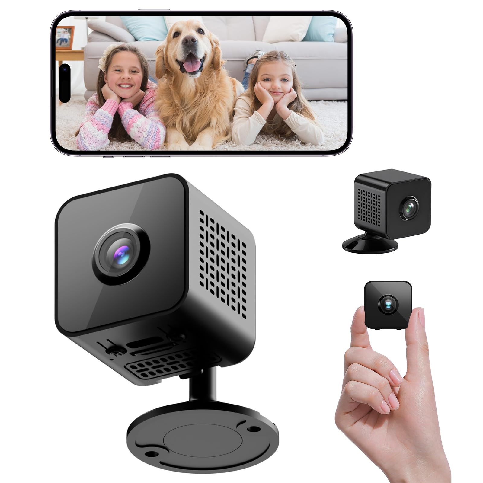 4K Mini Hidden Camera Dual-Band 2 4GHz WiFi Indoor Security Camera with AI Human Detection Night Vision Cloud