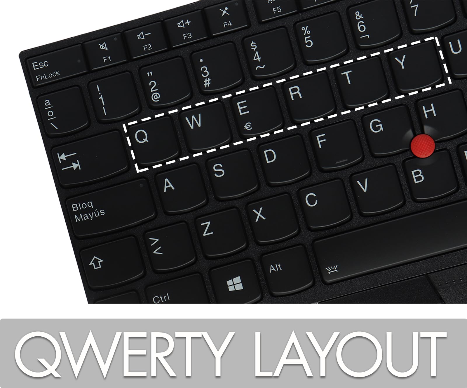 LeFix Tastiera spagnola SP teclado, tastiera di ricambio compatibile con Lenovo Thinkpad T15 Gen 1 Gen 2 (non adatta per T15g T15p), P15s Gen1 Gen2 (non adatta per P15 P15v)