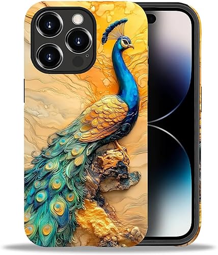 Miniatura 14 de DAIZAG Funda compatible con iPhone 11 Pro Max, hermosa carcasa rígida híbrida de plástico TPU con diseño de pájaro colorido + funda protectora de