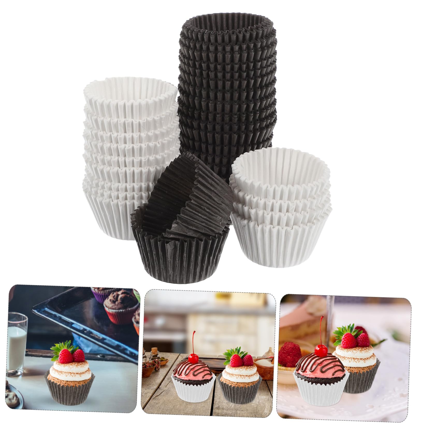 ULTECHNOVO Capacillos de Papel Resistente Grasa sin Olor para Cupcakes Grandes 1000 Piezas Ideales para Hornear y Decorar Postres en Bodas y Celebraciones