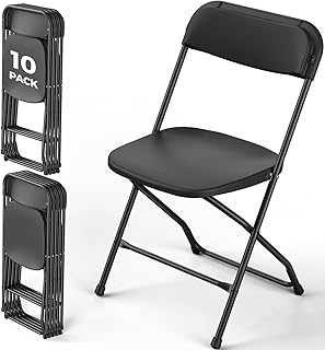 14 Basement Media Room Ideas for Movies and Gaming 45 Folding Chairs 10 Pack, Black Folding Chairs for Outdoor Indoor, Plastic...