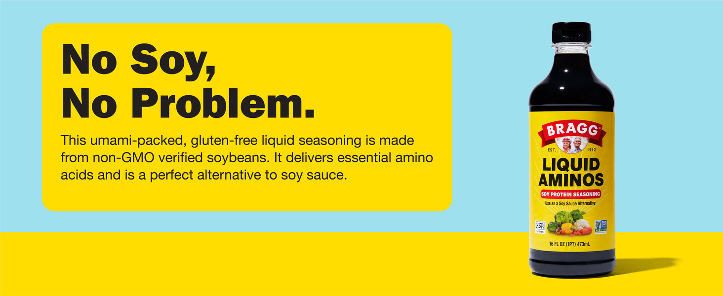 Amazon.com : Bragg Liquid Aminos All-Purpose Seasoning 32 oz - Soy Sauce Alternative