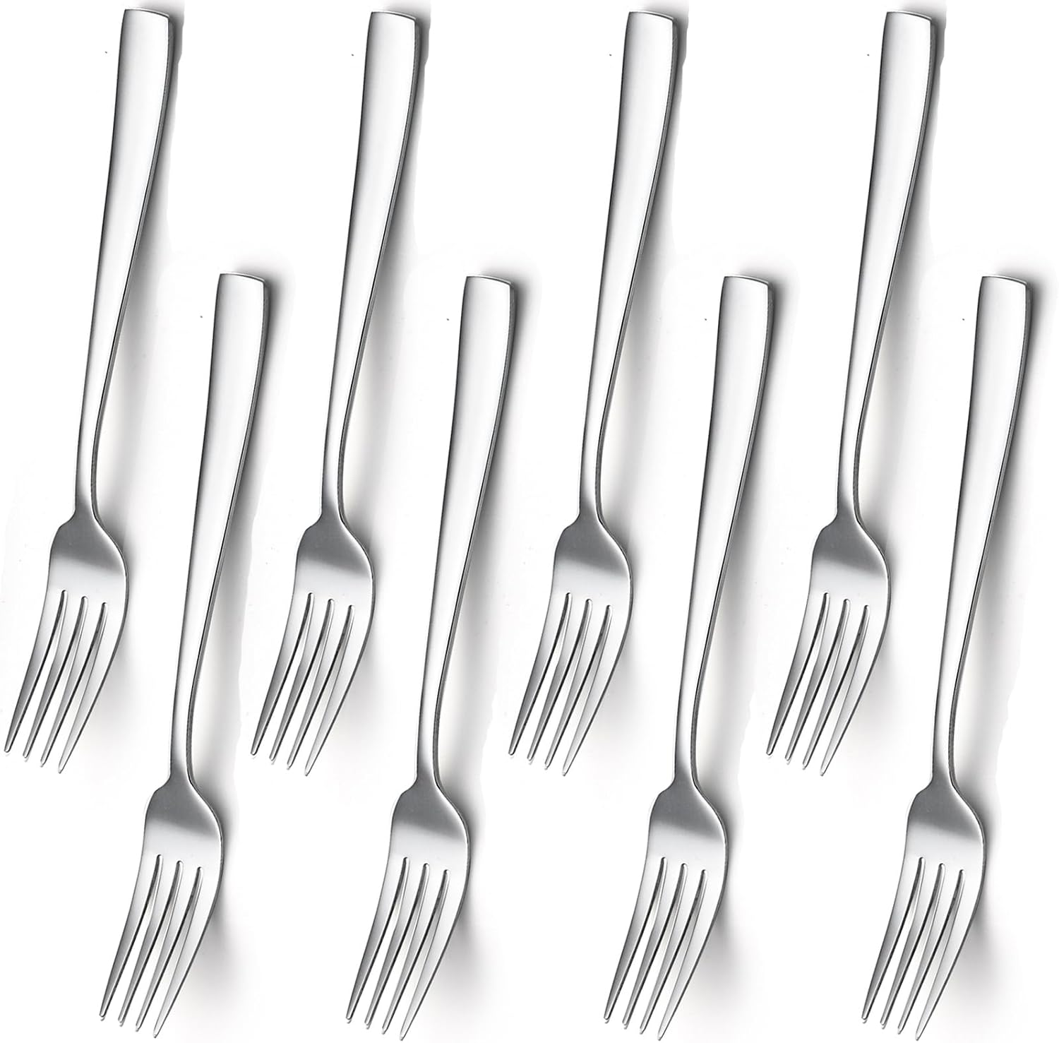Dinner Forks Set, 8.1 Inch Food Grade Stainless Steel Forks Silverware, 4 Piece Mirror Polished Metal Forks, Dessert Salad Forks, Flatware Fork For Home Kitchen, Restaurant or Hotel