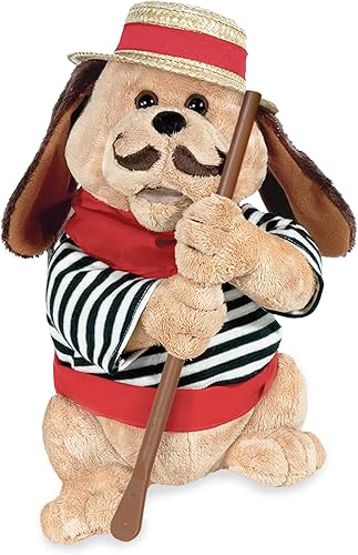 Cuddle Barn - Gondolomio | Romántico peluche italiano animado cachorro perro juguete bailando y cantando canción Ole Sole Mio regalo de San