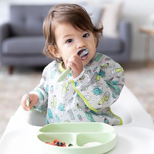 Miniatura 151 de Bumkins - Babero con mangas - Para niños y niñas, bebés y niños pequeños de 6 a 24 meses - Ligero, duradero, impermeable - Babero de manga larga -