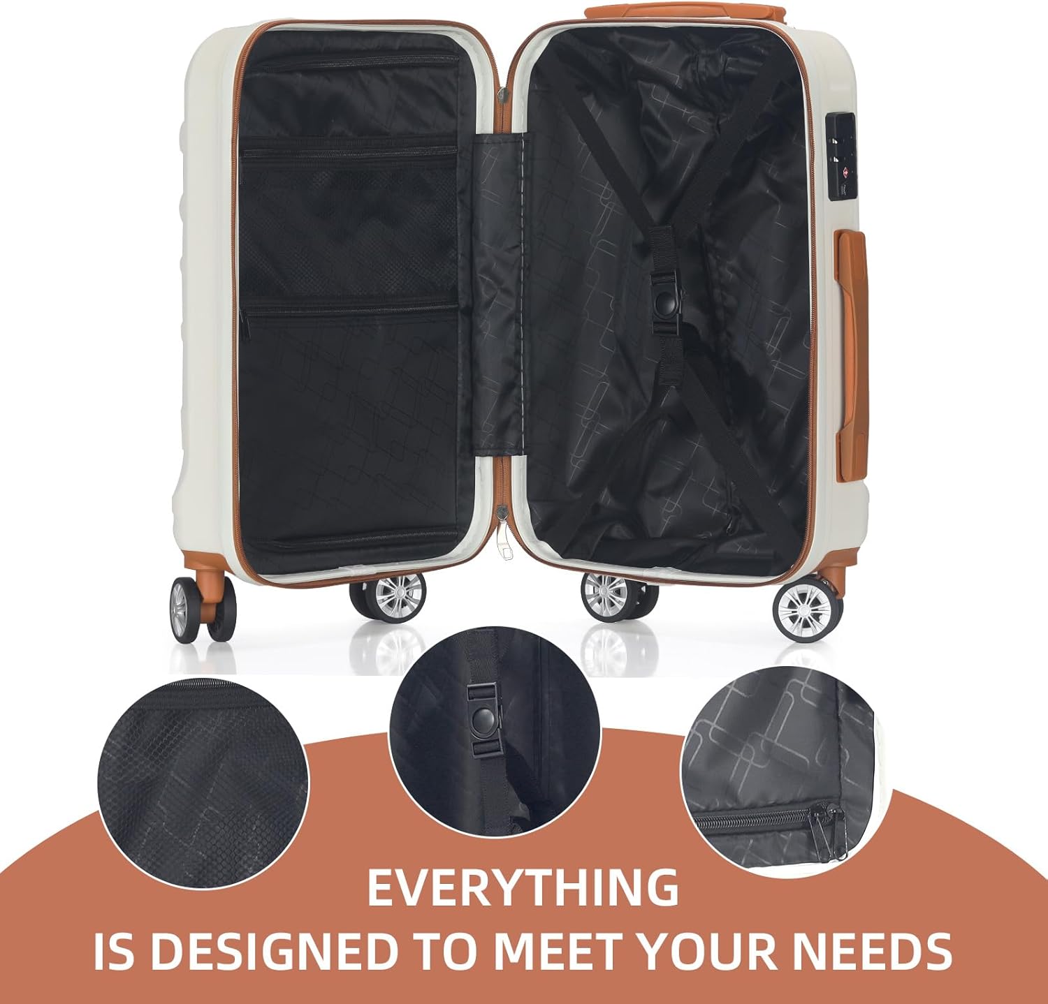 Luggage Set 5 Piece Luggage Set carry on luggage with wheels for Travel