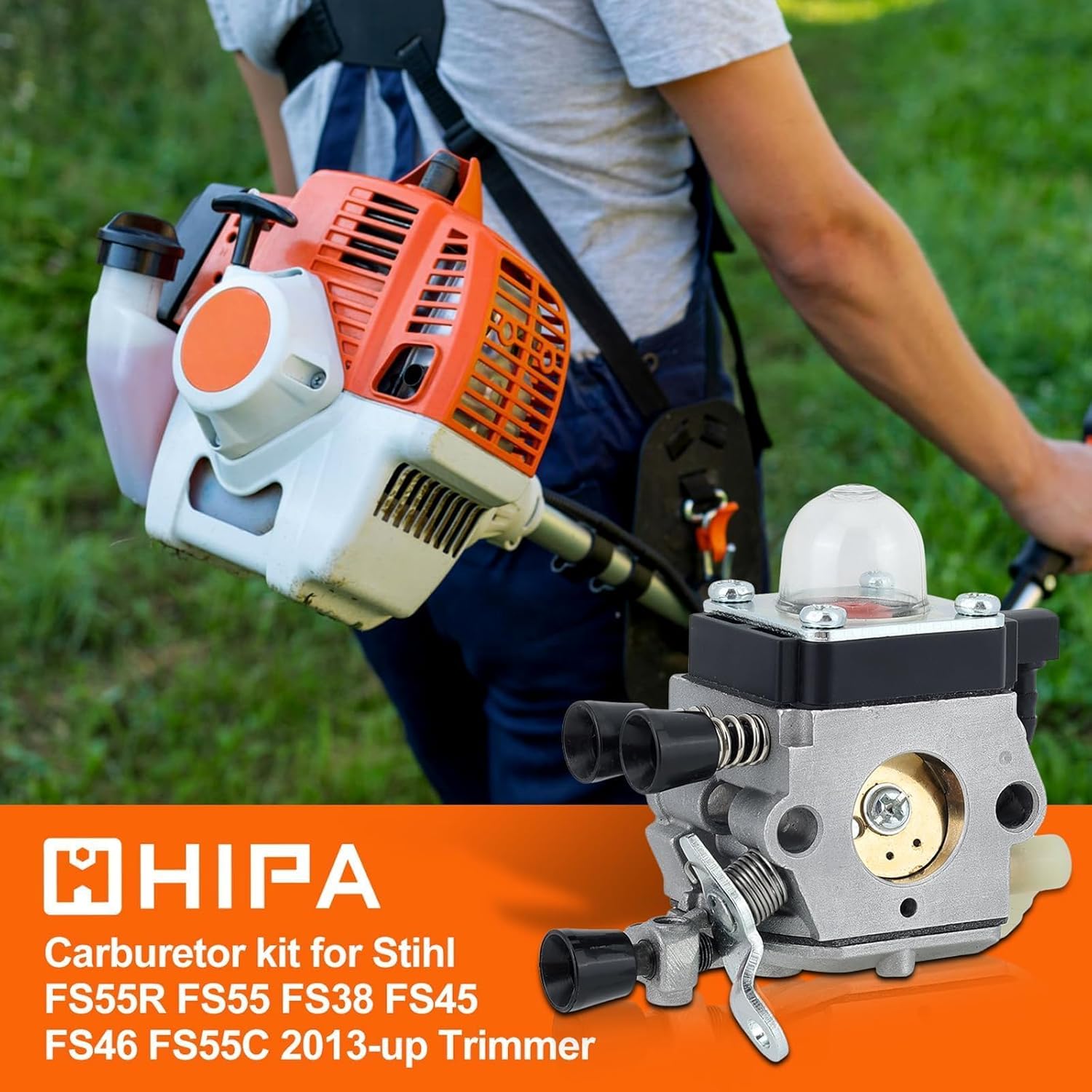 Hipa FS38 Carburetor After 2013-2015 Year for STIHL WeedEater FS 38 FS 55R FS45 FS46 FS55 FS55C FS55R Brushcutters String Trimmer Replace C1Q-S282 4140 120 0623