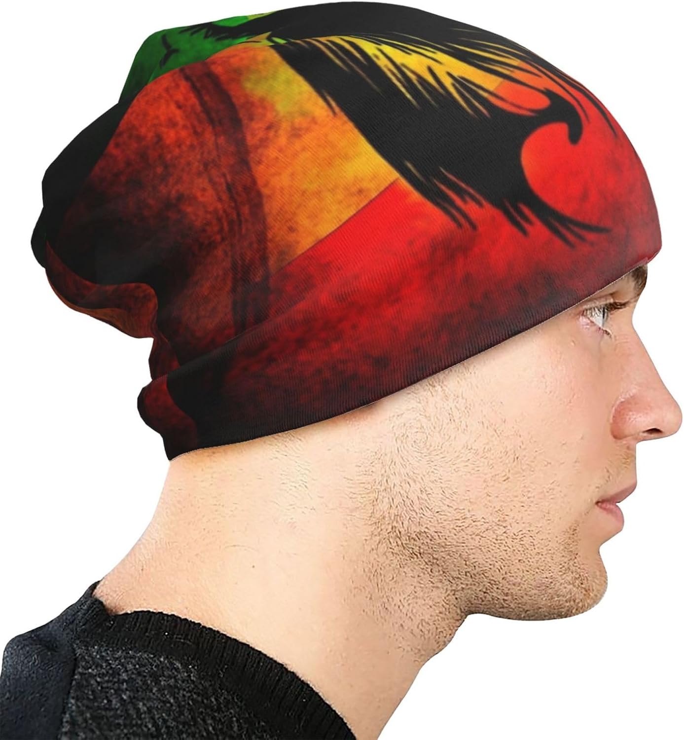 Suyxkop Rasta Lion Jamaican Reggae Love.. Beanie Hat Knit Hat Skull Cap Slouchy Warm Headwear For Jogging Cycling Adult Women Men In | Whizz Skullies & Beanies