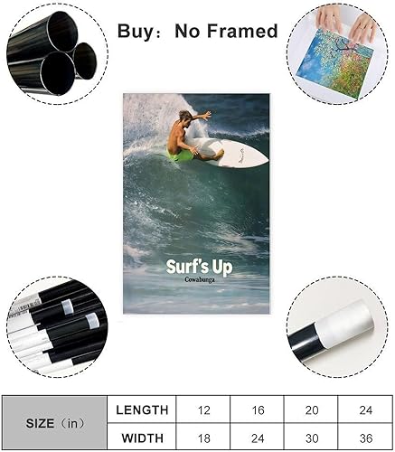 Miniatura 2 de Póster de surf en la playa, lienzo retro de los años 90, arte de pared, impresión de imagen de surfista de la costa verde de moda para apartamento,