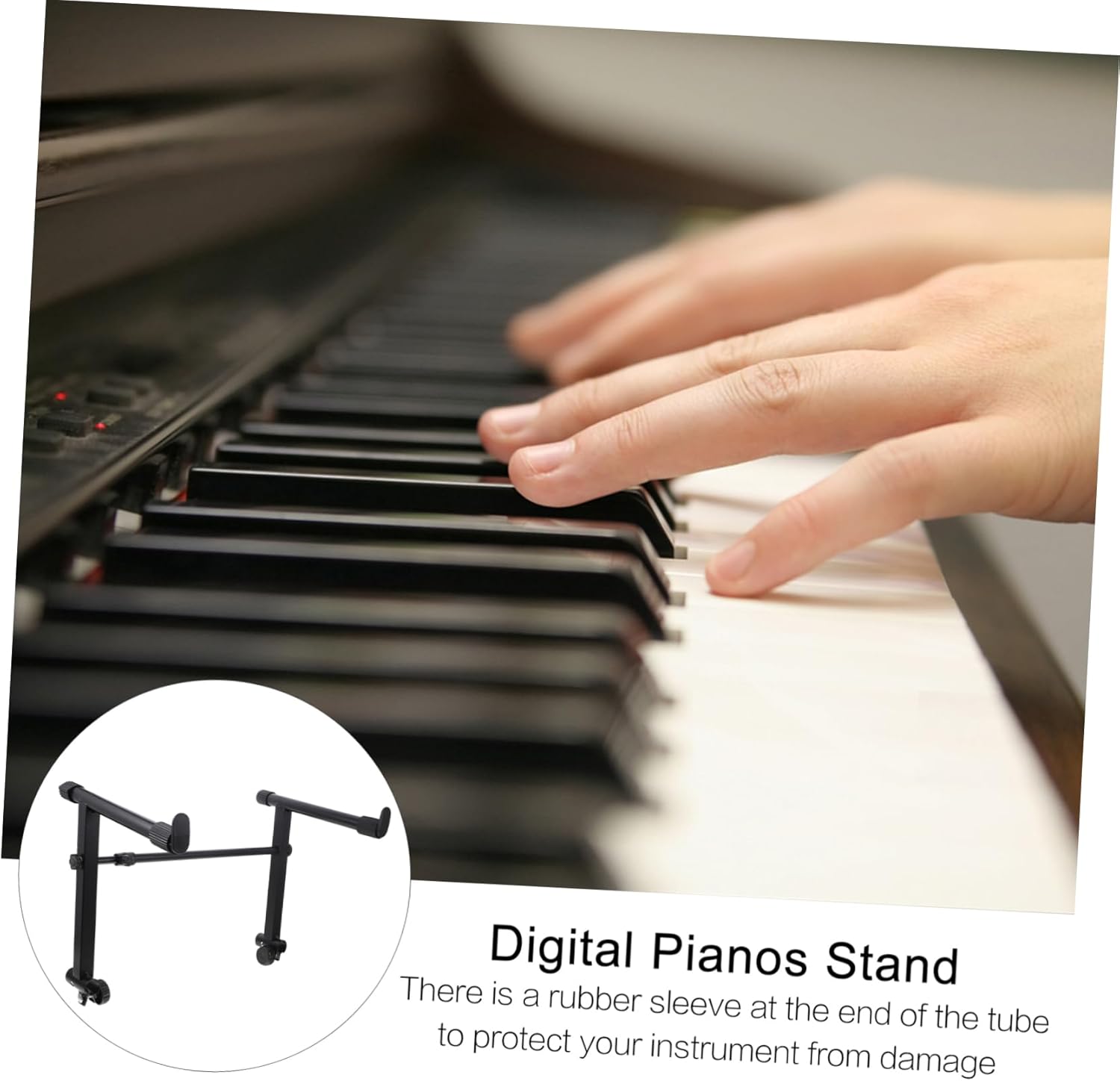 GALPADA Electric Organ Stand Height Keyboard Rack for Pianos Non Slip Design with Easy Assembly Portable Music Keyboard Stand for All Players