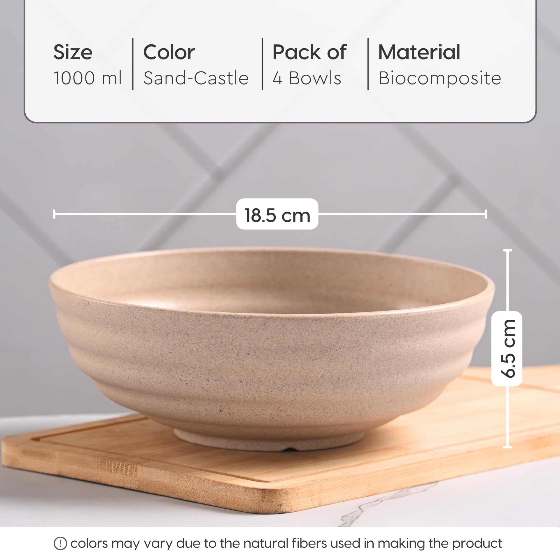 Eha Earth Friendly Ramen Bowls - Sustainable Dinnerware -2 Eha Earth Friendly Ramen Bowls - Sustainable Dinnerware -2